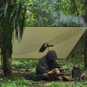 Veste de pluie simple légère portable Poncho de pluie en polyester imperméable bâche de camping multifonctionnelle pour les excursions d'escalade - Product Image 3