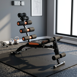 Fitlover 22 1 Multifunctional Fitness Black Adjustable PU Power Rack Custom Logo <b>Foldable</b> <b>Bench</b> Training 125kg Capacity Indoor - Product Image 2