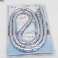 Tuyau de douche moderne en acier inoxydable de 1,5 m à double boucle avec pommeau de douche pour hôtels et salles de bain