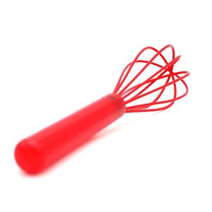 Fouet à œufs en silicone mini personnalisé avec logo, manche en plastique résistant à la chaleur, batteur à œufs manuel, mélangeur à main pour la pâtisserie en cuisine, promotion - Product Image 2