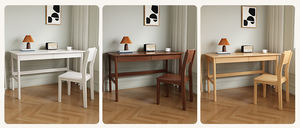 Modern Home 45CM Solid Wood Long Wall <strong>Narrow</strong> Double <strong>Desk</strong> for Study Work Home Office Furniture <strong>Computer</strong> <strong>Desks</strong> - Product Image 3