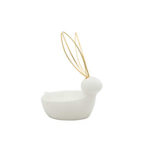Portagioie in Ceramica a Forma di Coniglio, Vassoio Decorativo Moderno per Camera da Letto e Appartamento - Product Image 1