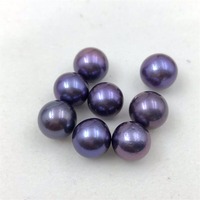 Perle ronde naturelle de couleur violette de qualité AA certifiée par un tiers, de 8 à 11 mm, pour la fabrication de bijoux