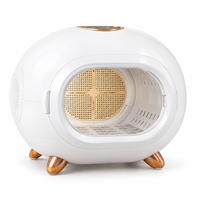 Séchoir intelligent pour animaux de compagnie : Sèche-cheveux automatique pour chats avec contrôle de température par variateur, soufflerie inférieure et désodorisation à l'ozone pour chats