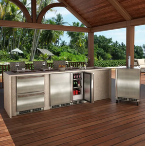 Baru kedatangan luar ruangan BBQ Gas panggang pulau kabinet dapur Pizza Oven pernis dicat villa Backsplash keran laci engsel geser - Product Image 3