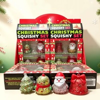 Ensemble de jouets squishy de Noël, jouets sensoriels à remontée lente sur le thème de Noël, jouets anti-stress, cadeaux de Noël pour enfants