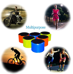 Bandes de pression de réflecteur Brassards de claque fluorescents Bandes de réflecteur Bandes de sécurité de claque de haute visibilité pour des enfants adultes - Product Image 5