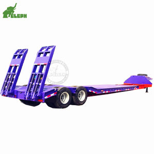 Semi-remorque surbaissée à 2 essieux <span class=keywords><strong>de</strong></span> 12 mètres à col <span class=keywords><strong>de</strong></span> cygne, capacité 40 tonnes, prix abordable - Product Image 5