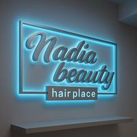Enseigne personnalisée 3D pour entreprise, logo métallique rétroéclairé, lettres en relief 3D, logo métallique 3D, enseigne LED, décoration de salon de beauté