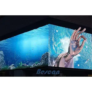 BESCANカスタマイズ3D広告LEDビデオウォール屋外3D建物商業デジタル看板LEDスクリーンディスプレイ