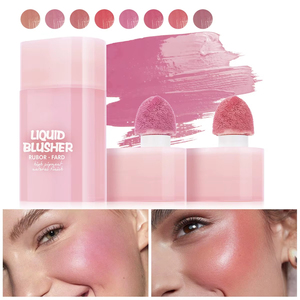Nouveauté, blush liquide imperméable à 8 couleurs avec logo personnalisé pour le visage, longue durée, tête d'éponge, vente chaude, blush pour <span class=keywords><strong>les</strong></span> <span class=keywords><strong>joues</strong></span> et <span class=keywords><strong>les</strong></span> lèvres - Product Image 6