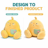 Peluche Monstre Somnolent Jaune Personnalisée, Fabrication Directe Usine OEM ODM, Fabricant d'Animaux en Peluche, Vente en Gros, MOQ, Peluche Amusante