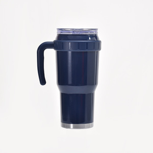 Grande tasse de voiture isotherme en acier inoxydable écologique de 40 oz avec poignée et couvercle anti-débordement pour la rentrée scolaire - Product Image 5