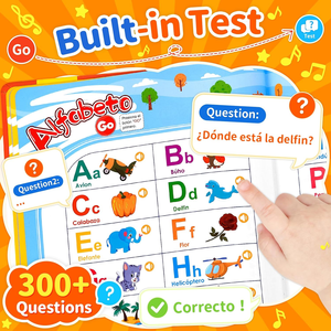 Livre sonore interactif bilingue espagnol et anglais de haute qualité personnalisé, 300 <span class=keywords><strong>mots</strong></span>, apprentissage précoce intelligent, pages tactiles, livre audio - Product Image 4