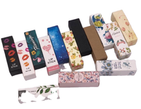 Boîte d'emballage cosmétique personnalisée en papier kraft avec fermeture automatique pour rouge à lèvres, brillant à lèvres, mascara