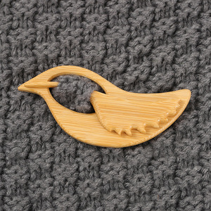 Broche de <span class=keywords><strong>Madera</strong></span> con Forma de Animal, Accesorios de Ropa con Dibujos Animados de Animales, Regalos Hechos a Mano - Product Image 3
