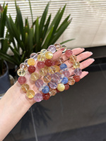 Bracelet en cristal naturel coloré Sinyore - Améthyste / Quartz rose / Quartz fraise