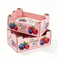 Boîte à fruits en carton ondulé B écologique pour impression numérique – Myrtilles / Pastèques / Cerises / Melons Hami