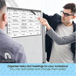 Planificateur hebdomadaire <span class=keywords><strong>magnétique</strong></span> en acier inoxydable A3, organisateur et tableau blanc entièrement personnalisé pour la famille/affaires, planification de <span class=keywords><strong>repas</strong></span> - Product Image 6