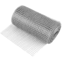 Éléments filtrants en maille de fil de cuivre étamé, haute efficacité, blindage EMI, largeur étendue, écran plat tricoté, qualité alimentaire 99%