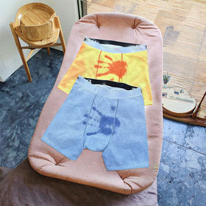 Calzoncillos bóxer para hombre al por mayor, sin costuras, con estampado digital, de algodón elástico tejido, con banda elástica, ropa interior transpirable, termorreactiva - Product Image 3