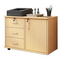 Meuble de classement bas en bois verrouillable, organiseur de rangement latéral à tiroirs A4 pour documents de bureau et usage domestique, vente en gros