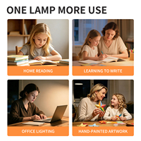 Lampe de bureau LED pour la protection des yeux avec chargeur sans fil magnétique 15W et support de téléphone, 3 températures de couleur, 5 niveaux de luminosité réglables, lampe de table pour l'étude