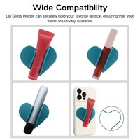 Mini support adhésif pour brillant à lèvres pour téléphone portable, organisateur cosmétique adhésif en silicone portable support universel pour rouge à lèvres