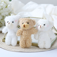 En gros : Pendentifs et porte-clés en peluche mini oursons blancs, marron et ivoire, style Kawaii, doux et petits
