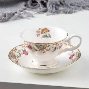 精美瓷器骨瓷220毫升陶瓷咖啡杯皇家咖啡茶杯茶碟套装 - Product Image 4