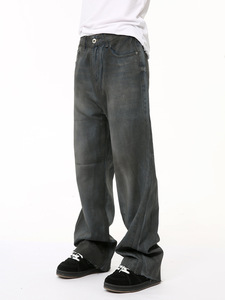 Jeans da Uomo con Bottoni a Clic, Dettaglio Chiusura a Scatto, <span class=keywords><strong>Pantaloni</strong></span> in Denim Slim Fit Stile Spagnolo, Vendita all'Ingrosso - Product Image 1