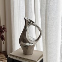 Vase en céramique électroplaqué de style nordique, décoration créative pour la maison et l'hôtel, arrangement floral, vase à fleurs décoratif
