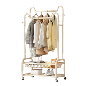 Venta caliente Dormitorio Perchero Piso Soporte de <span class=keywords><strong>metal</strong></span> Colgador de ropa Perchero de ropa portátil - Product Image 5