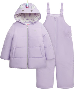 <span class=keywords><strong>Combinaison</strong></span> <span class=keywords><strong>de</strong></span> <span class=keywords><strong>ski</strong></span> pour filles, 2 pièces, imperméable, respirante, coupe-vent, écologique, à capuche, avec fermeture éclair, chaude, pour l'hiver - Product Image 1