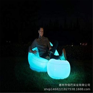 Inflatable Sofa Led Light Up Outdoor Single Chair White 0.25mm Thickness Poolside Use - Product Image 2