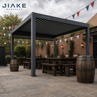 Jiake 6063-T5 Aluminium-Pergola mit Motorisiertem Lamellendach für Garten, Terrasse, Pavillon und Außenbereich