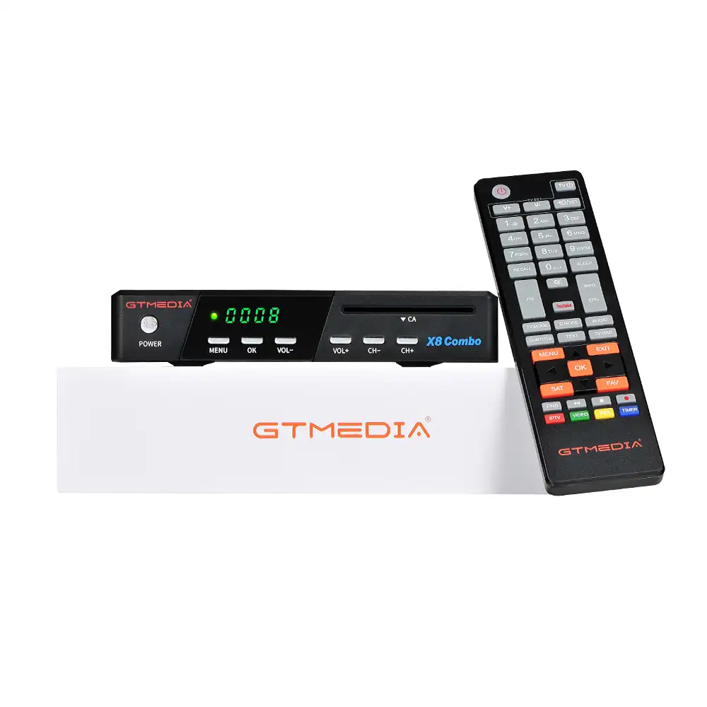 GTMEDIA X8 COMBO DVB-S2X, nouveau décodeur avec fente pour carte CA, câble mut-plp, version