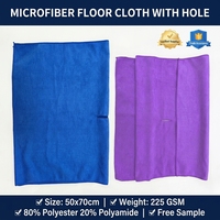 Serviette de nettoyage en microfibre très résistante 50x70cm 225GSM avec trou pour balai à main, Trapero De Microfibra, chiffon très absorbant