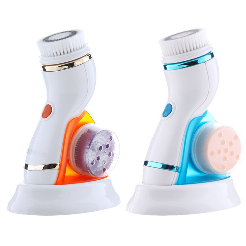 exfoliating brush automatic spin massager eco 4 in 1 electric cleanser rechargeable face cleansing brush