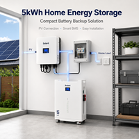 Système solaire hors réseau intelligent avec 15 unités en connexion parallèle, moniteur intelligent WIFI, stockage intelligent, batterie LiFePO4 5 kWh