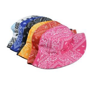 2021 New Paisley Flower Print Reversible Fisherman Cap Bucket <b>Hat</b> <b>for</b> Spring Autumn Hip Hop Street Fashion Headwear - Product Image 3