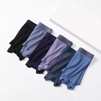 Caleçons Boxers Homme Nouveaux Sans Coutures en Modal Couleur Unie Taille Mi-Haute Anti-Bactériens Écologiques Confortables et Respirants