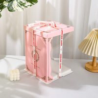 Boîte à gâteau carrée haute en carton blanc avec fenêtre pour la vente en gros