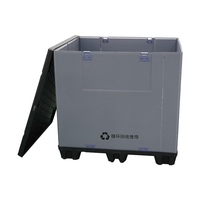 Caisses de palette empilables, emboîtables et recyclables en polypropylène avec bacs pliables pour le stockage en entrepôt et le transport de charges lourdes