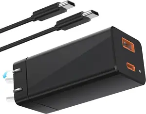 USB C 충전기 블록 65W 고속 충전 PD 3.0 타입 C 벽 충전기 노트북 맥북 접이식 여행 GaN 충전기 어댑터