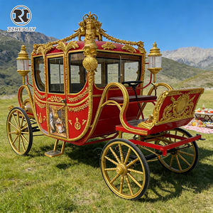 Voitures de tourisme de style carrosse royal pour mariage, véhicules à roues tirées, chariot rétro, en vente, OEM - Product Image 1