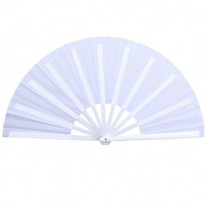 Personalized 33cm Large Colorful <b>Plastic</b> Folding Hand Fan Custom Kung Fu Rave Clack Fans for Women Festive Dance Graduation - Product Image 1