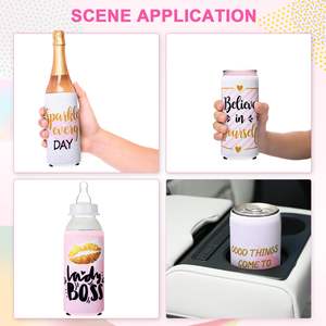Fundas Personalizadas para Latas Delgadas, Aislantes Reutilizables de Neopreno para Botellas, Enfriadores de Bebidas de 12 oz para Bebidas Energéticas y Cerveza - Product Image 4