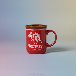 Taza de Café de Cerámica con Relieve de Alce, Recuerdo de <span class=keywords><strong>Noruega</strong></span>, Personalizada, de Gres Liling, 350 ml, Taza de Té para Tienda de Regalos - Product Image 3