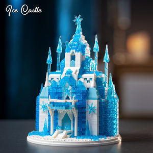 Château <span class=keywords><strong>de</strong></span> glace et <span class=keywords><strong>de</strong></span> neige, blocs <span class=keywords><strong>de</strong></span> construction en plastique ABS à petites particules, modèle éducatif, jouet à l'échelle 1:18, âge 8+, cadeau d'anniversaire - Product Image 3
